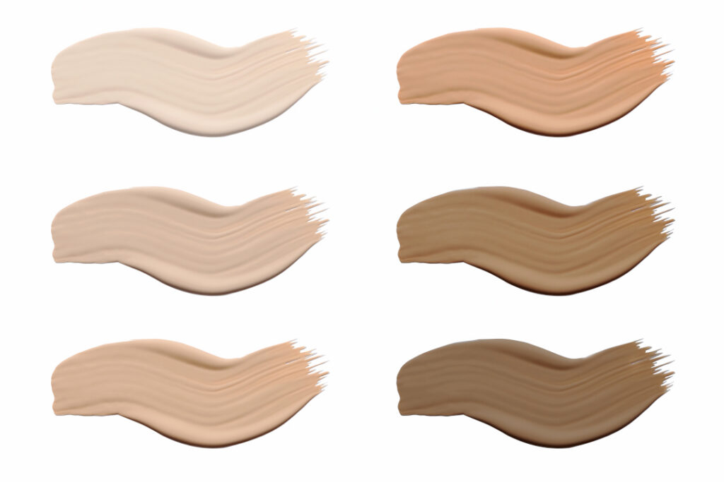foundation swatches in different shades on white 2026 03 17 14 39 07 utc