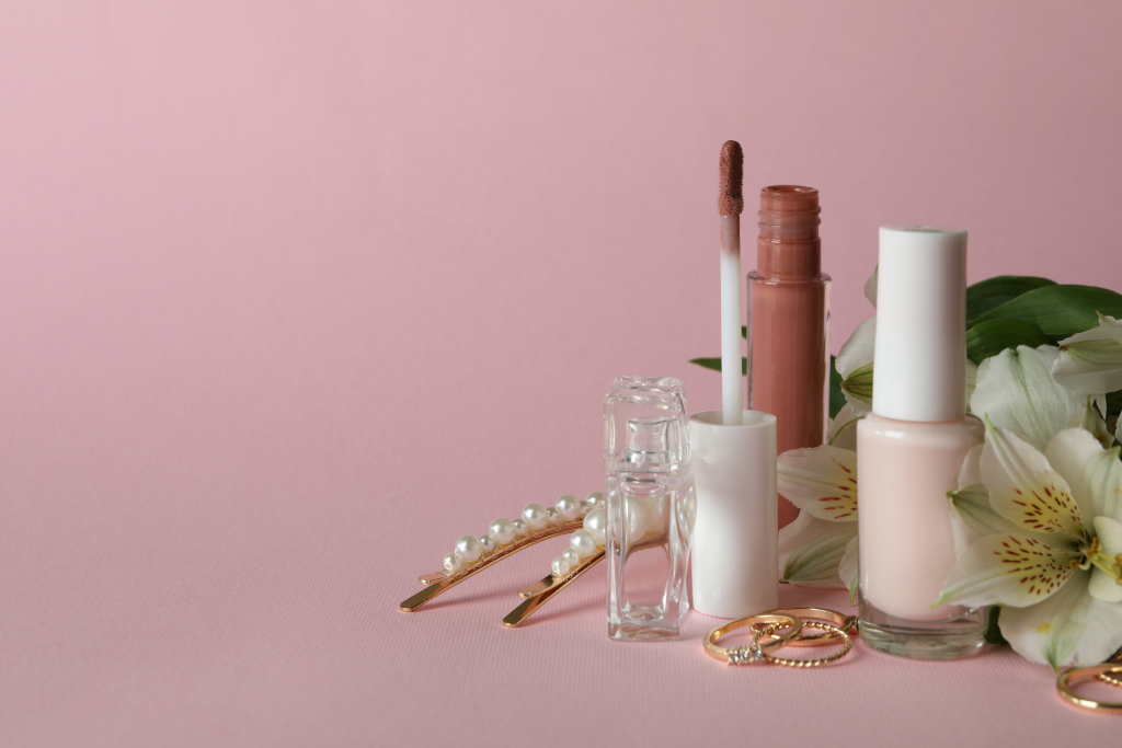 cosmetics and accessories still life on pink backd 2026 01 09 07 21 32 utc